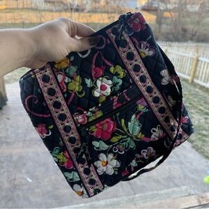Vera Bradley Crossbody Hipster Bag Ribbons Retired Pattern Adjustable Strap 2012